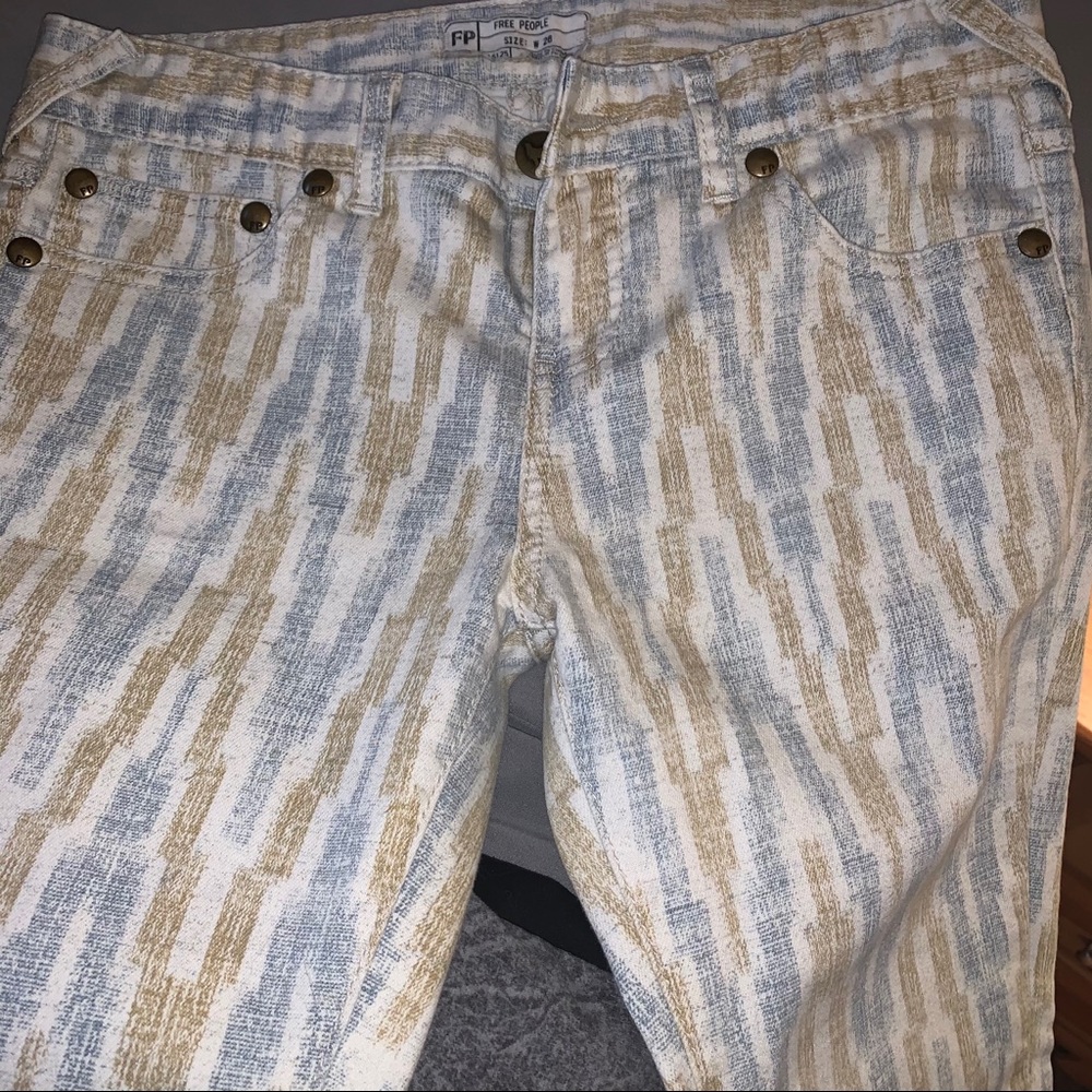 Free People Ikat Ankle Jeans Size 26